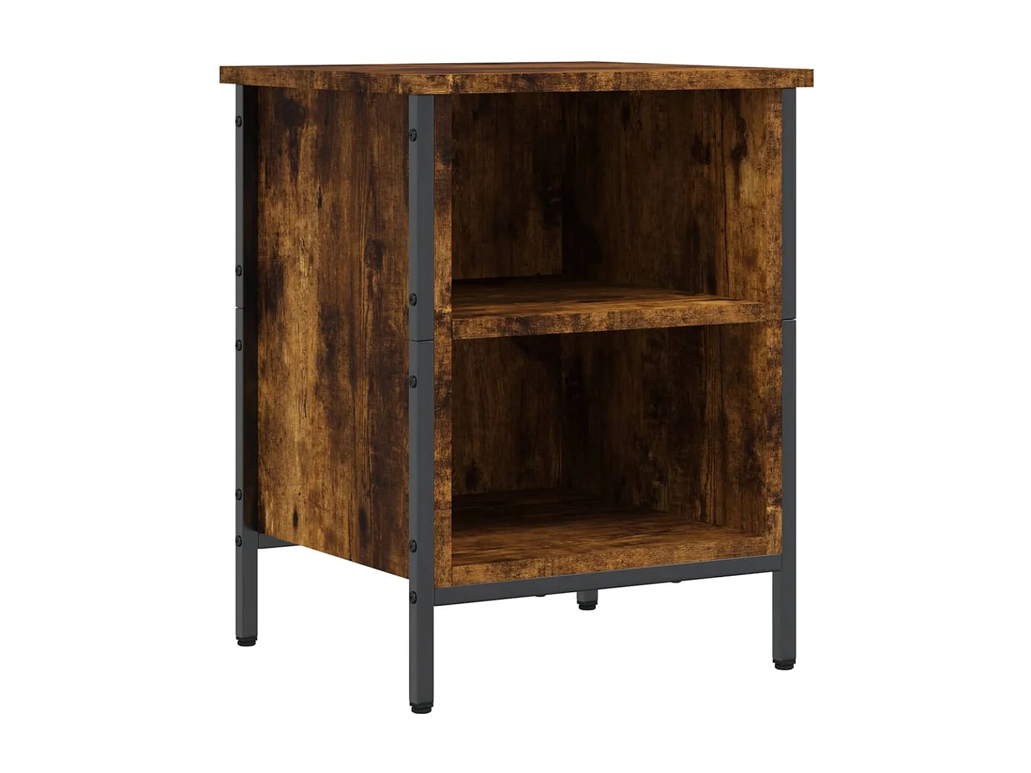 Armoire à chaussures chêne fumé 38x35x50 bois d'ingénierie