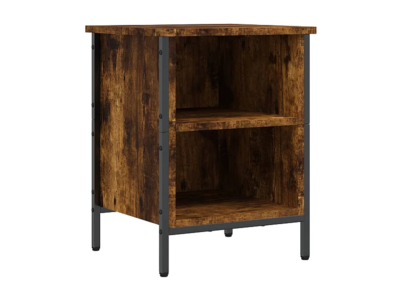 Armoire à chaussures chêne fumé 38x35x50 bois d'ingénierie