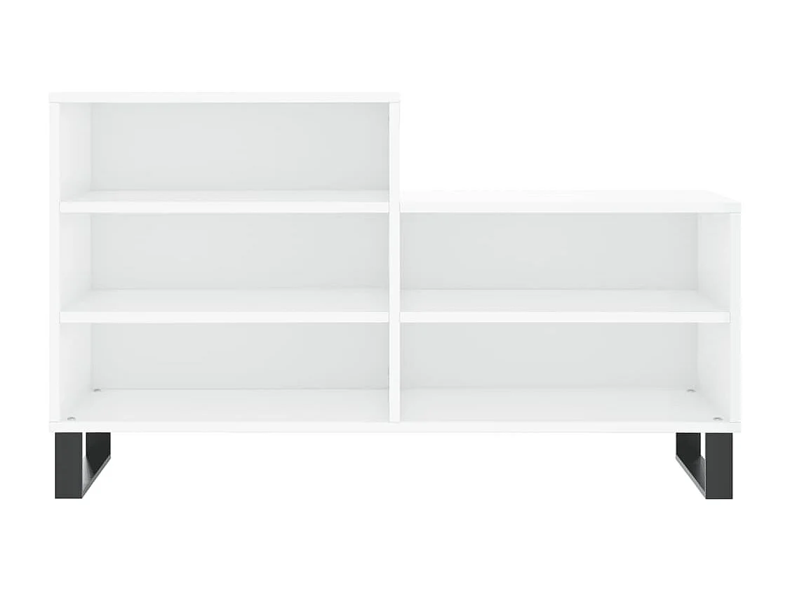 Armoire à chaussure Blanc brillant 102x36x60 Bois ingénierie