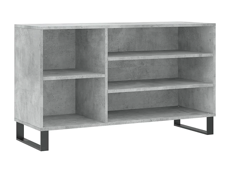 Armoire à chaussures Gris béton 102x36x60 Bois d'ingénierie