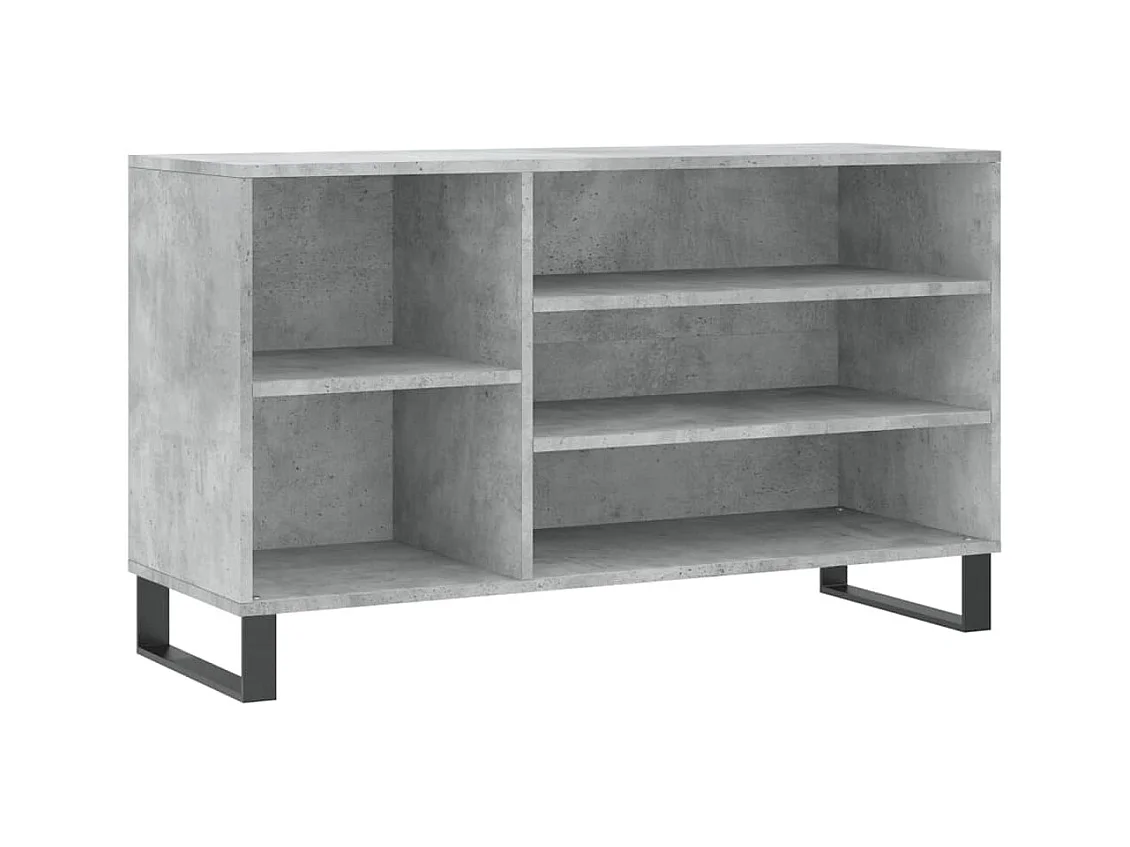 Armoire à chaussures Gris béton 102x36x60 Bois d'ingénierie