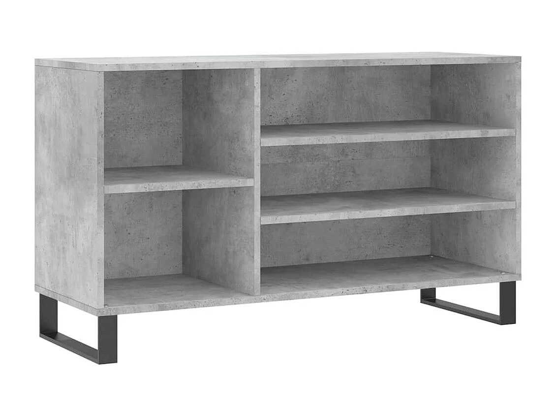 Armoire à chaussures Gris béton 102x36x60 Bois d'ingénierie