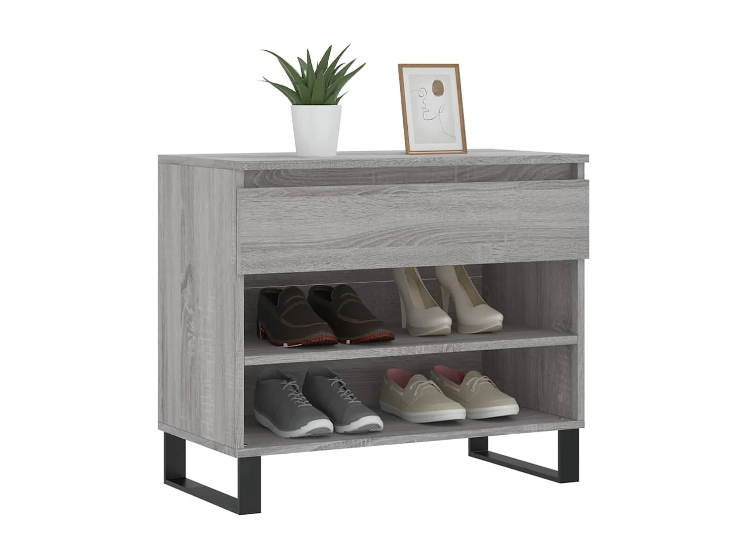 Armoire à chaussures Sonoma gris 70x36x60 Bois d'ingénierie