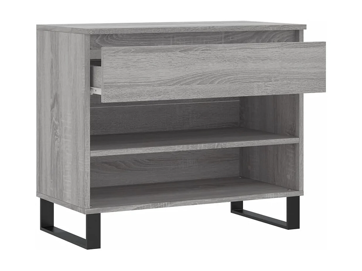 Armoire à chaussures Sonoma gris 70x36x60 Bois d'ingénierie