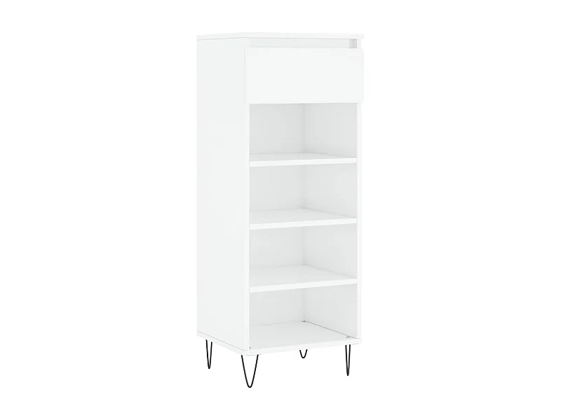 Armoire à chaussures Blanc brillant 40x36x105 Bois ingénierie