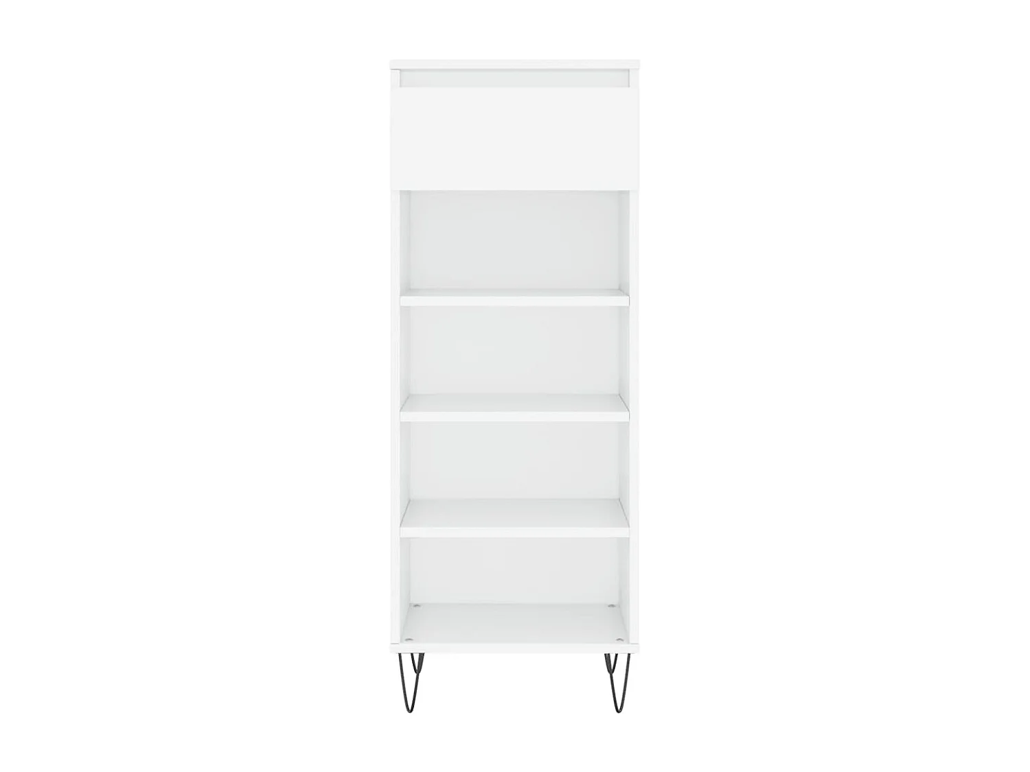 Armoire à chaussures Blanc brillant 40x36x105 Bois ingénierie