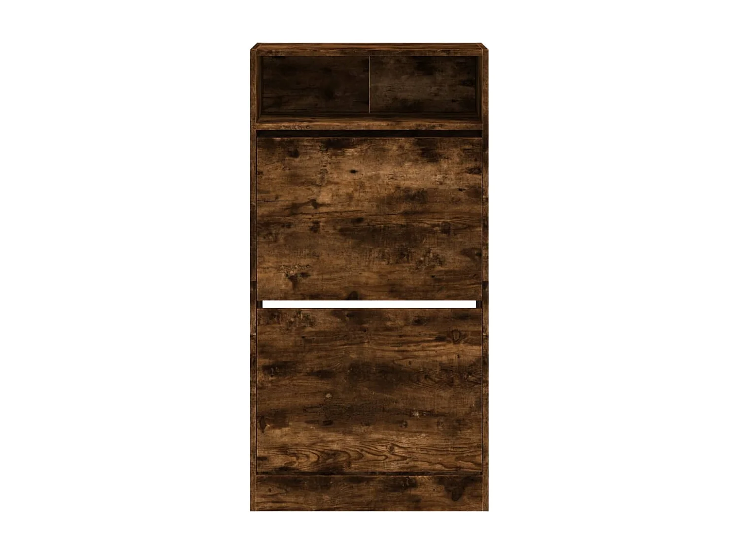 Armoire à chaussures chêne fumé 60x34x116 bois d'ingénierie