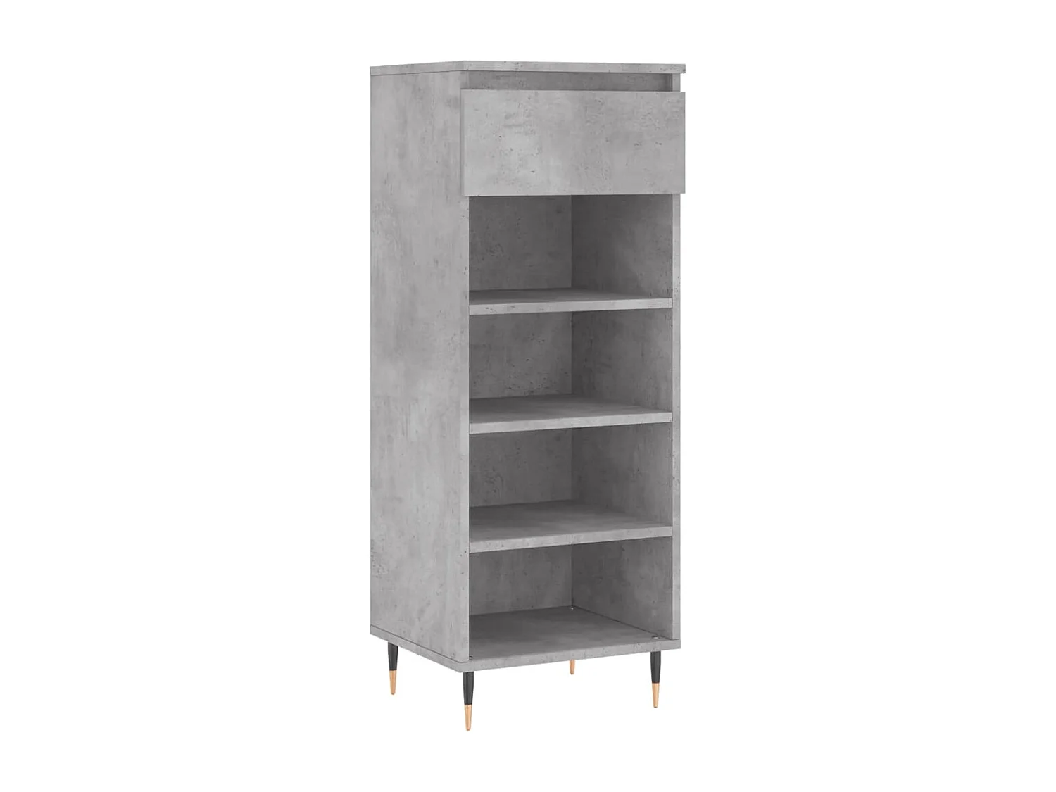Armoire à chaussures Gris béton 40x36x105 Bois d'ingénierie