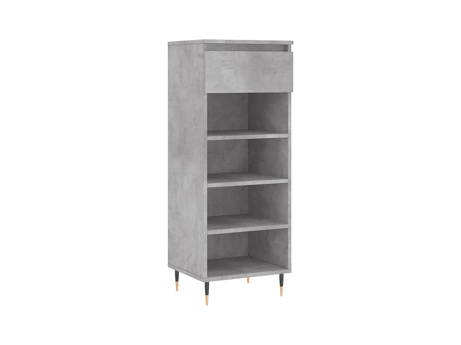 Armoire à chaussures Gris béton 40x36x105 Bois d'ingénierie