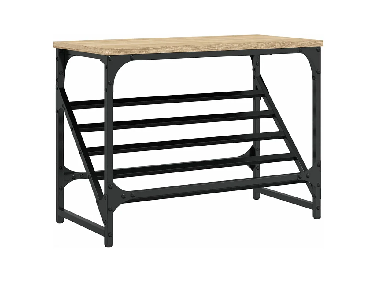Étagère à chaussures chêne sonoma 60x30x45 bois d'ingénierie