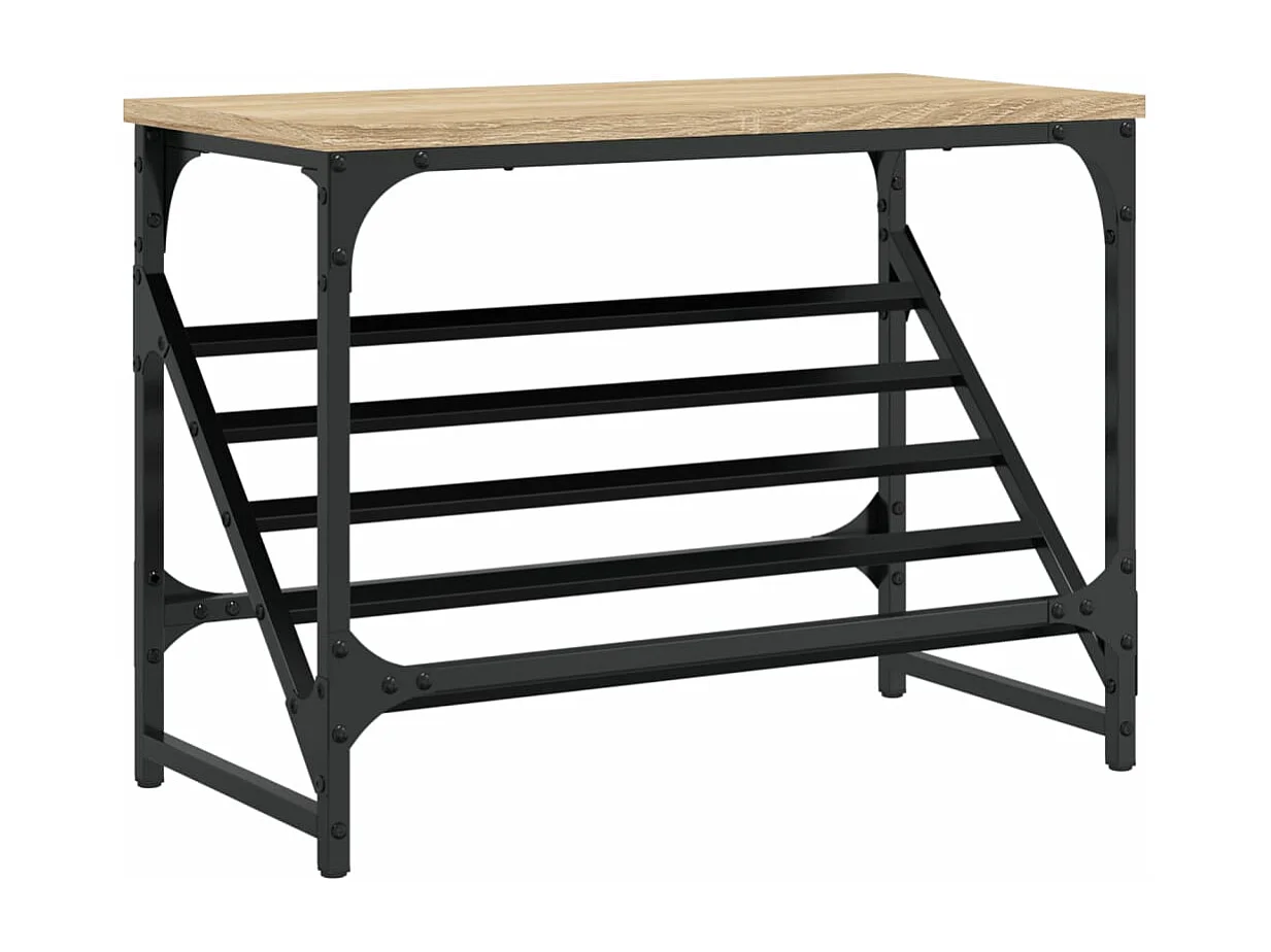 Étagère à chaussures chêne sonoma 60x30x45 bois d'ingénierie
