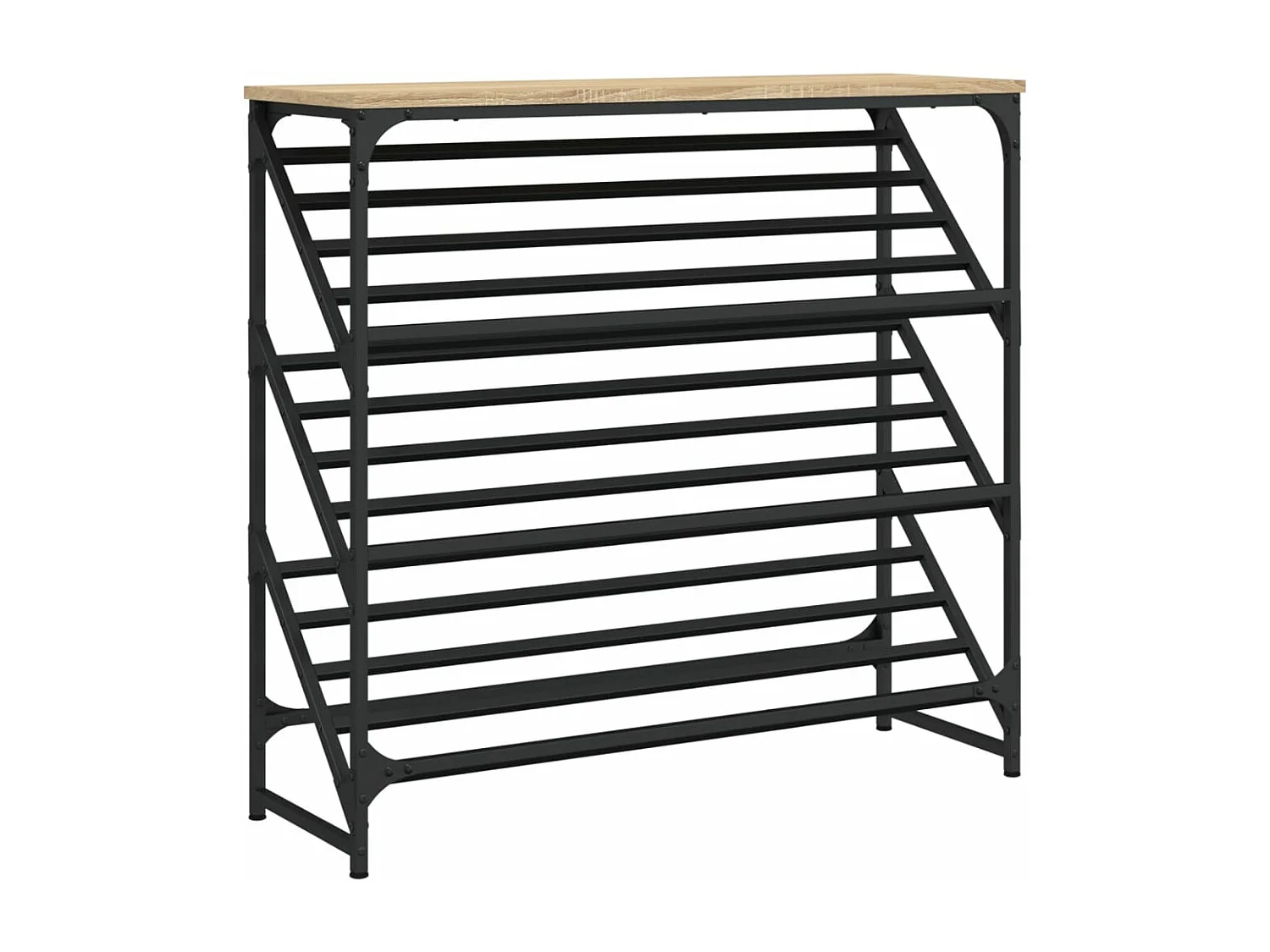 Étagère à chaussures chêne sonoma 90x30x85 bois d'ingénierie