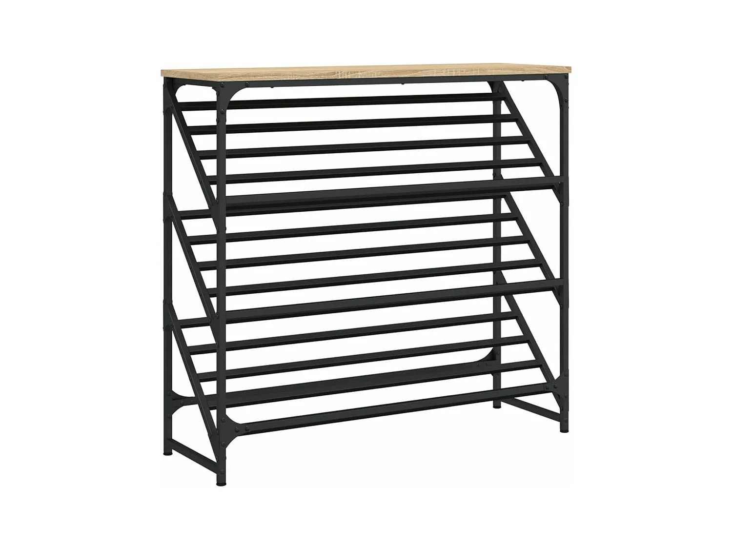 Étagère à chaussures chêne sonoma 90x30x85 bois d'ingénierie
