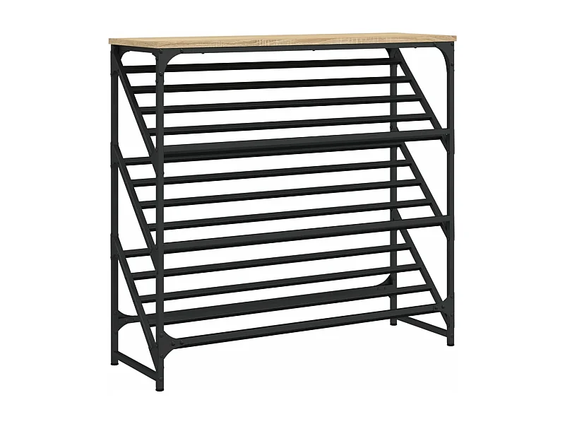 Étagère à chaussures chêne sonoma 90x30x85 bois d'ingénierie