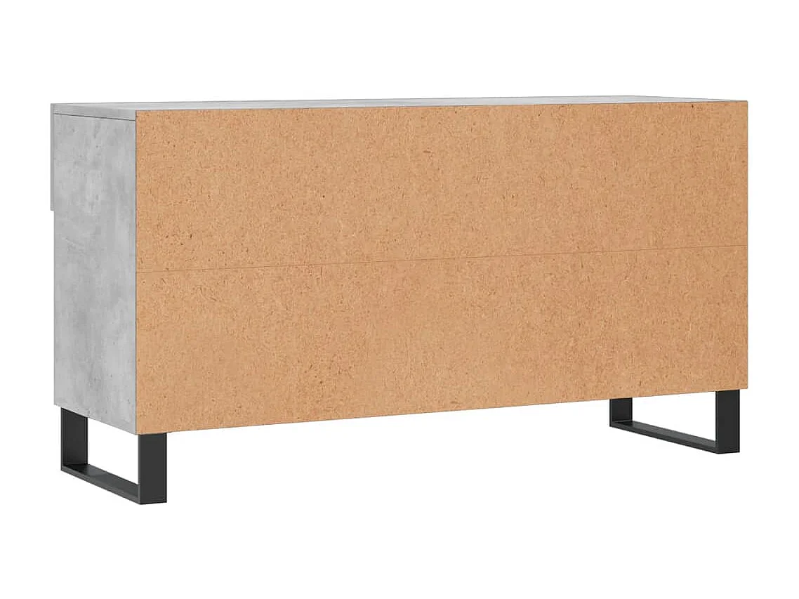 Banc à chaussures gris béton 102x35x55 bois d'ingénierie