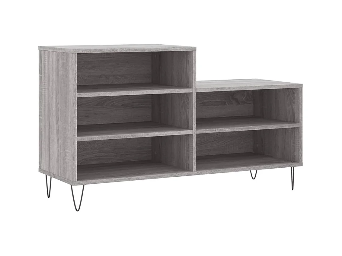 Armoire à chaussures Sonoma gris 102x36x60 Bois d'ingénierie