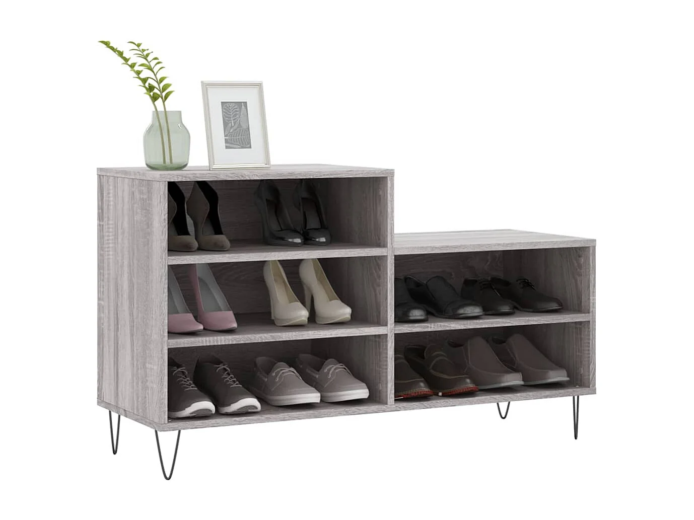 Armoire à chaussures Sonoma gris 102x36x60 Bois d'ingénierie