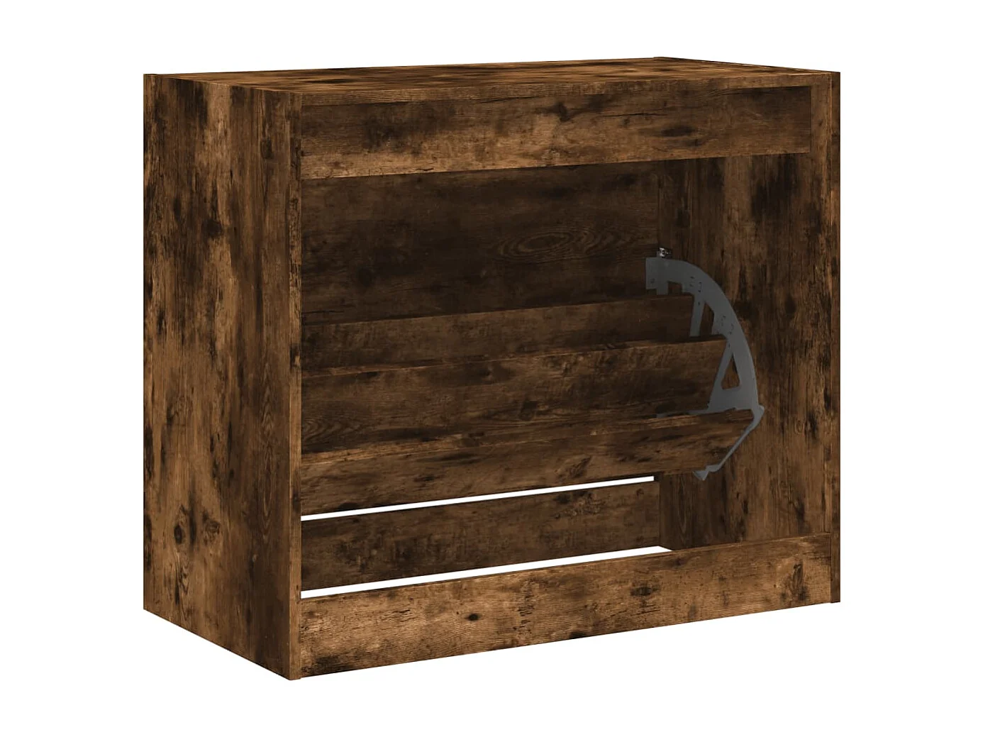 Armoire à chaussures chêne fumé 80x42x69 bois d'ingénierie