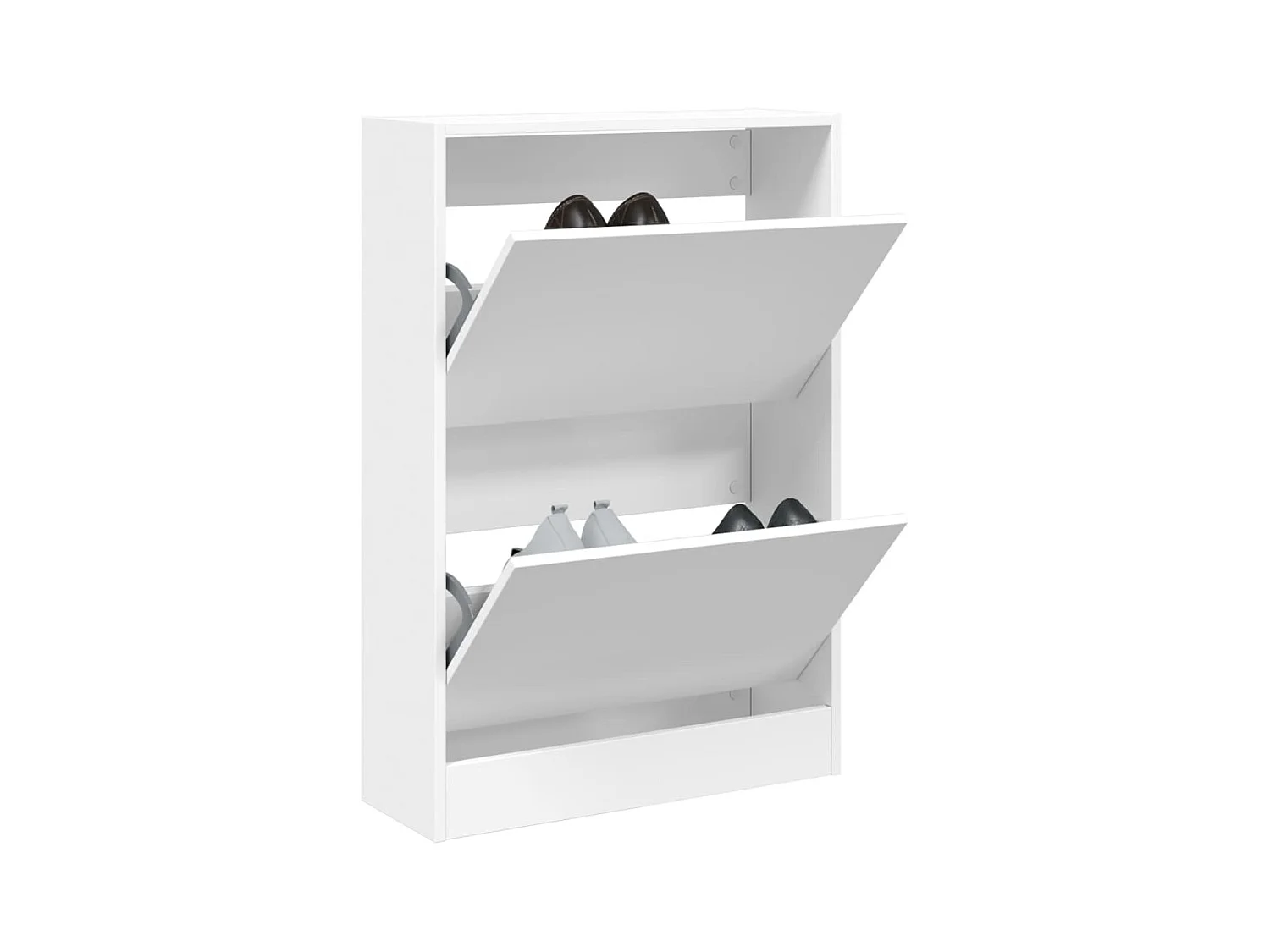 Armoire à chaussures blanc 60x21x87,5 bois d'ingénierie