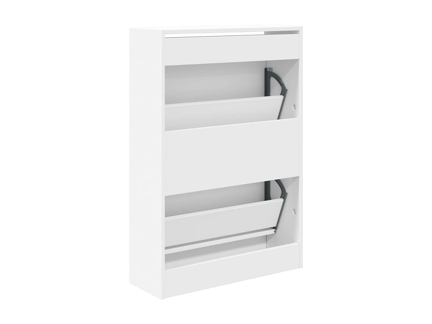 Armoire à chaussures blanc 60x21x87,5 bois d'ingénierie