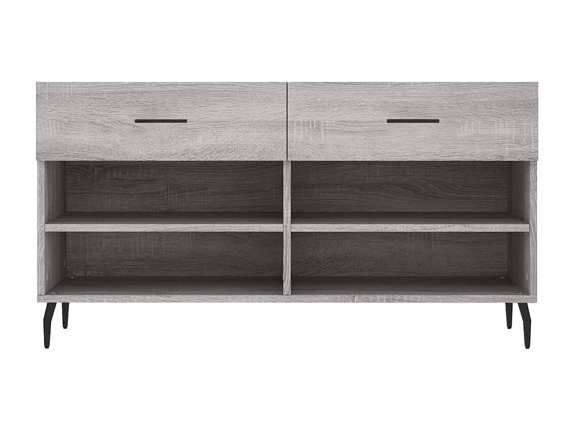 Banc à chaussures sonoma gris 102x35x55 bois d'ingénierie