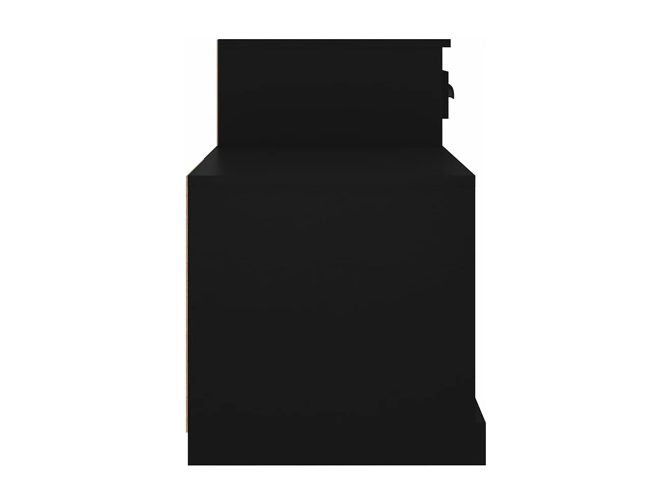 Armoire à chaussures noir 100x42x60 bois d'ingénierie