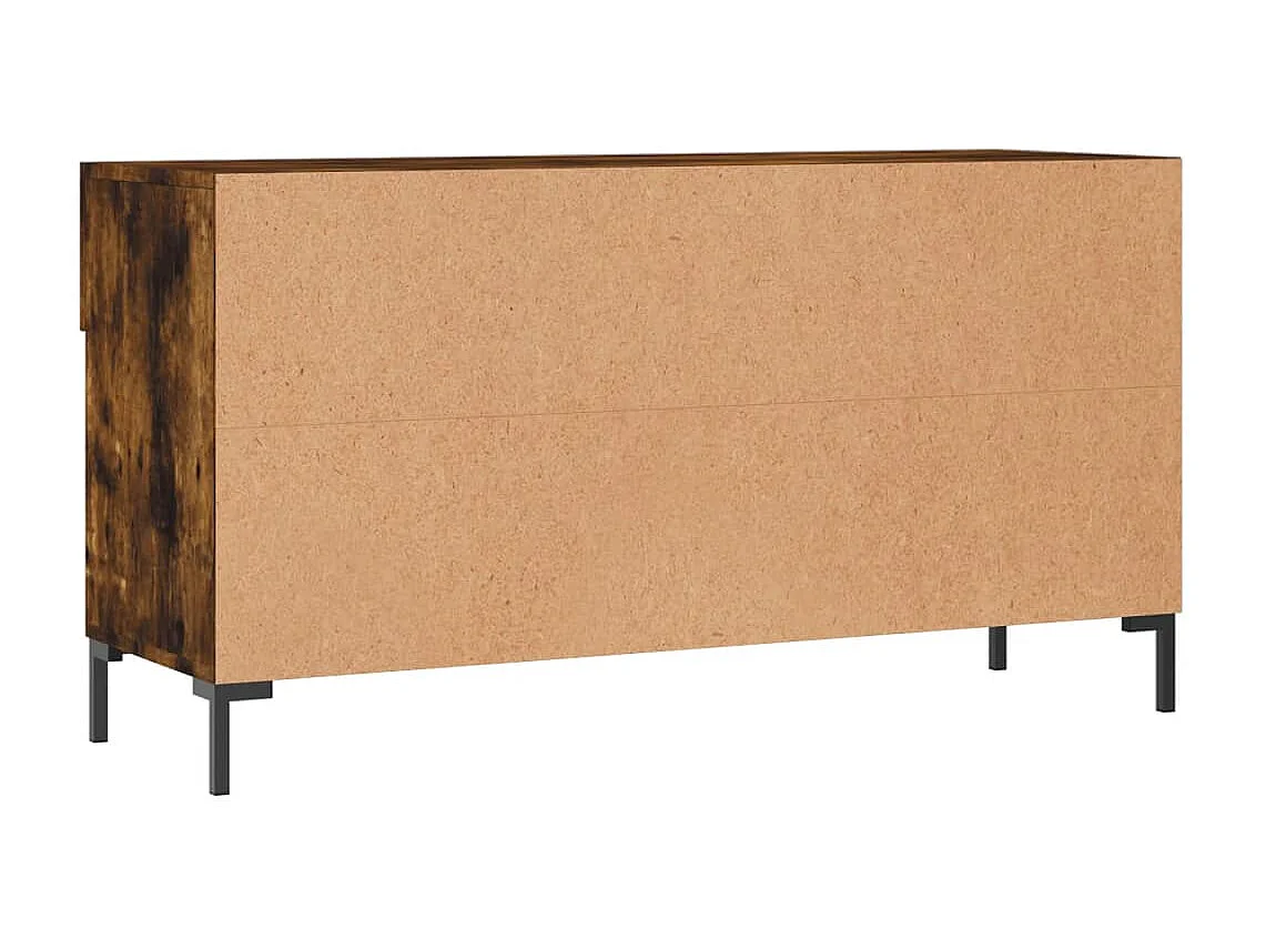 Banc à chaussures chêne fumé 102x35x55 bois d'ingénierie