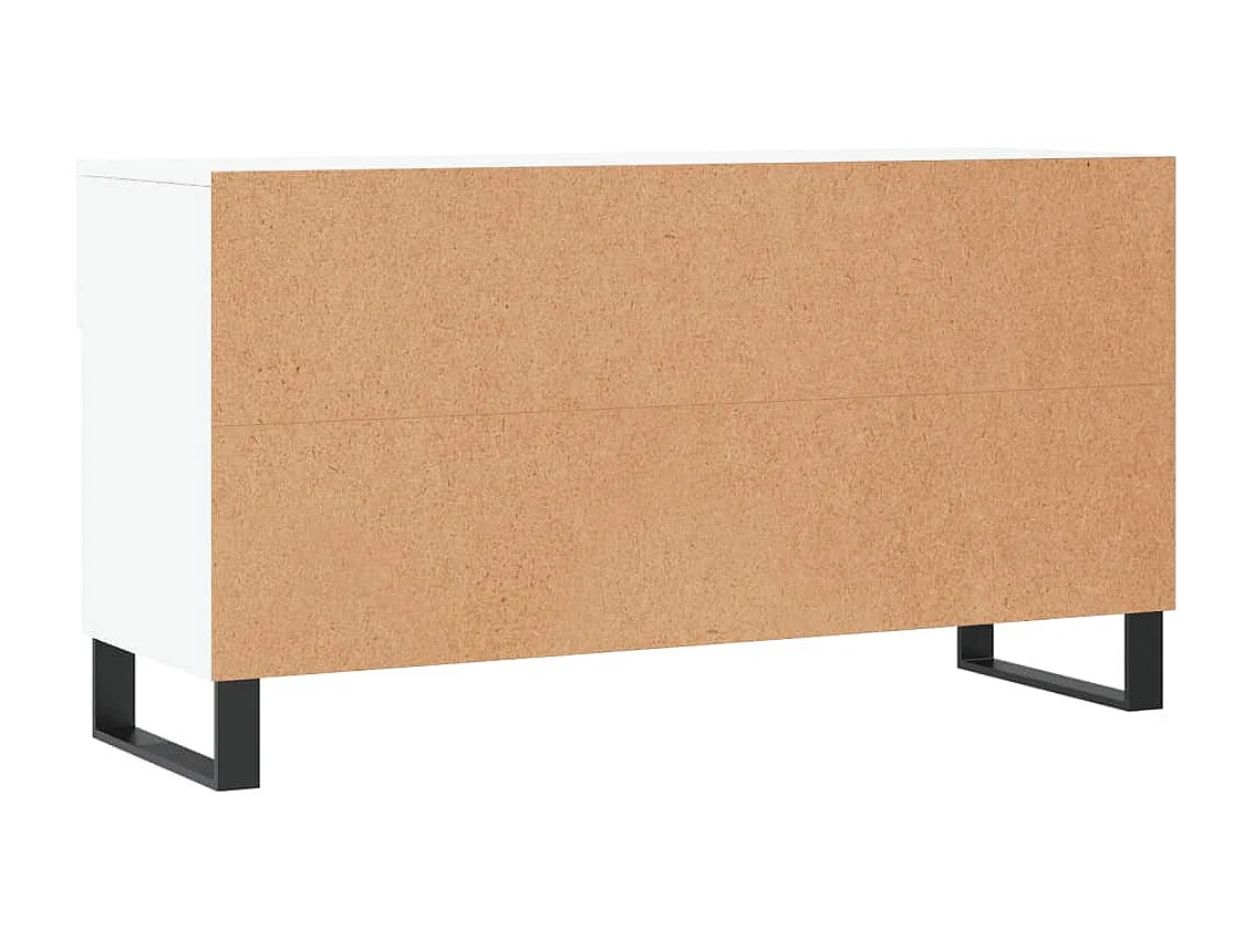 Banc à chaussures blanc 102x35x55 bois d'ingénierie