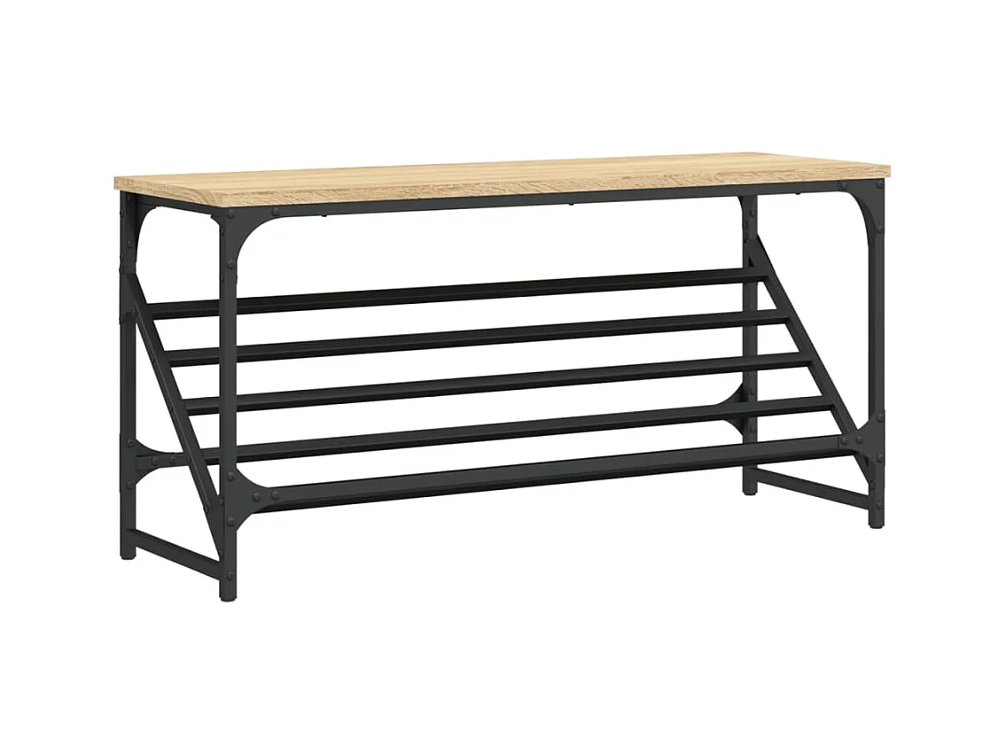 Étagère à chaussures chêne sonoma 90x30x45 bois d'ingénierie