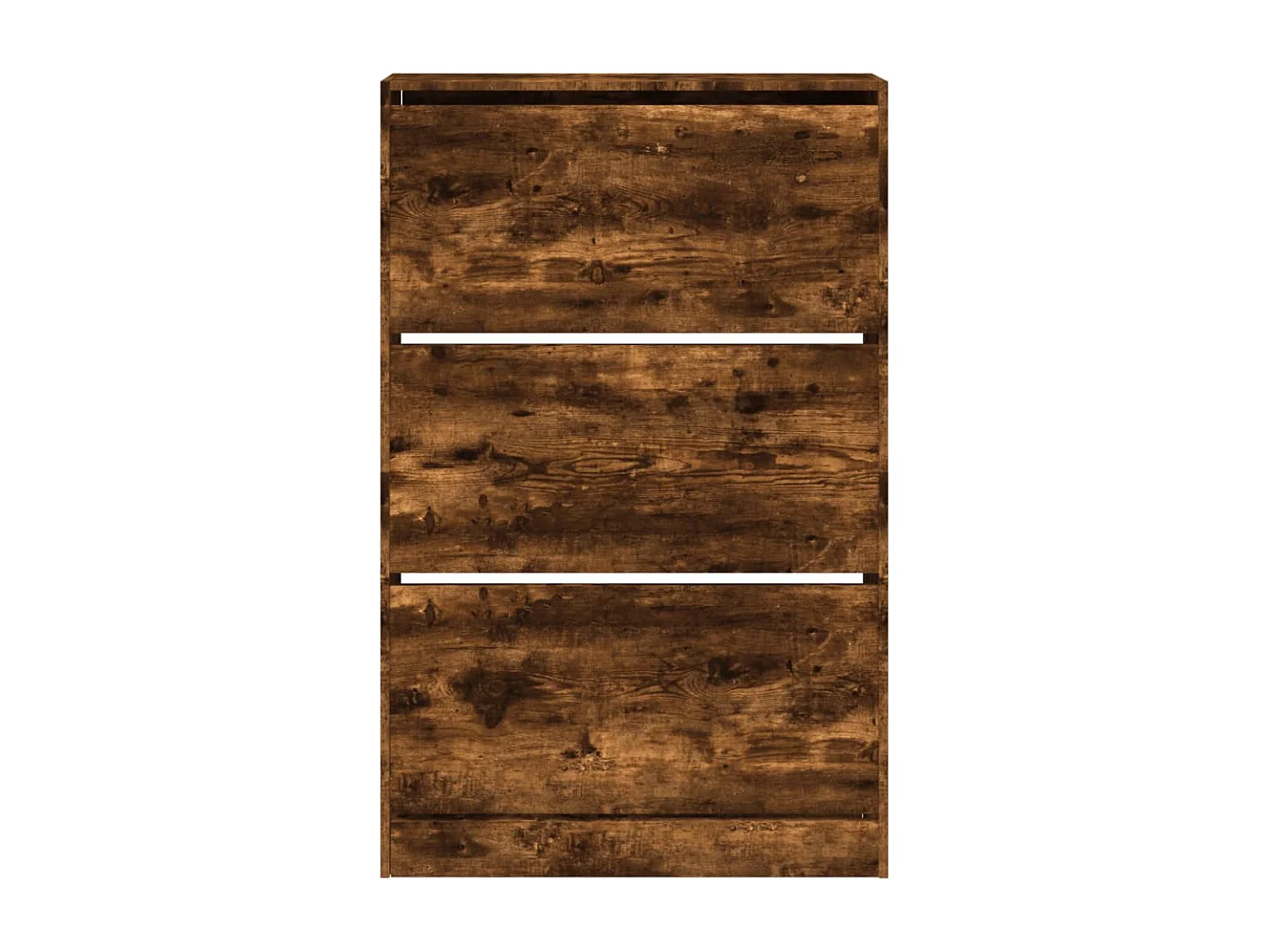 Armoire à chaussures chêne fumé 80x21x125,5 bois ingénierie