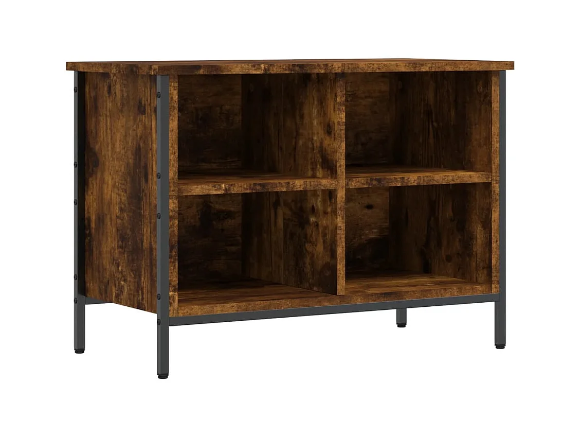 Armoire à chaussures chêne fumé 69x35x50 bois d'ingénierie