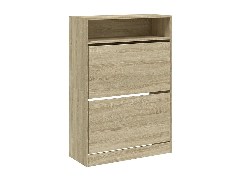 Armoire à chaussures 2 tiroirs rabattables chêne sonoma