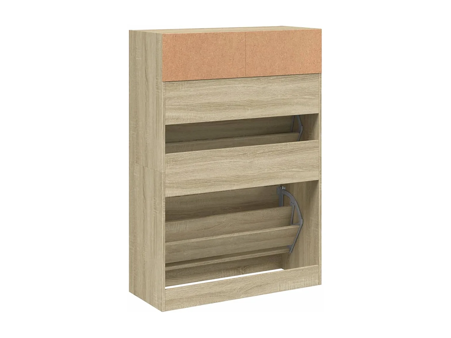 Armoire à chaussures 2 tiroirs rabattables chêne sonoma