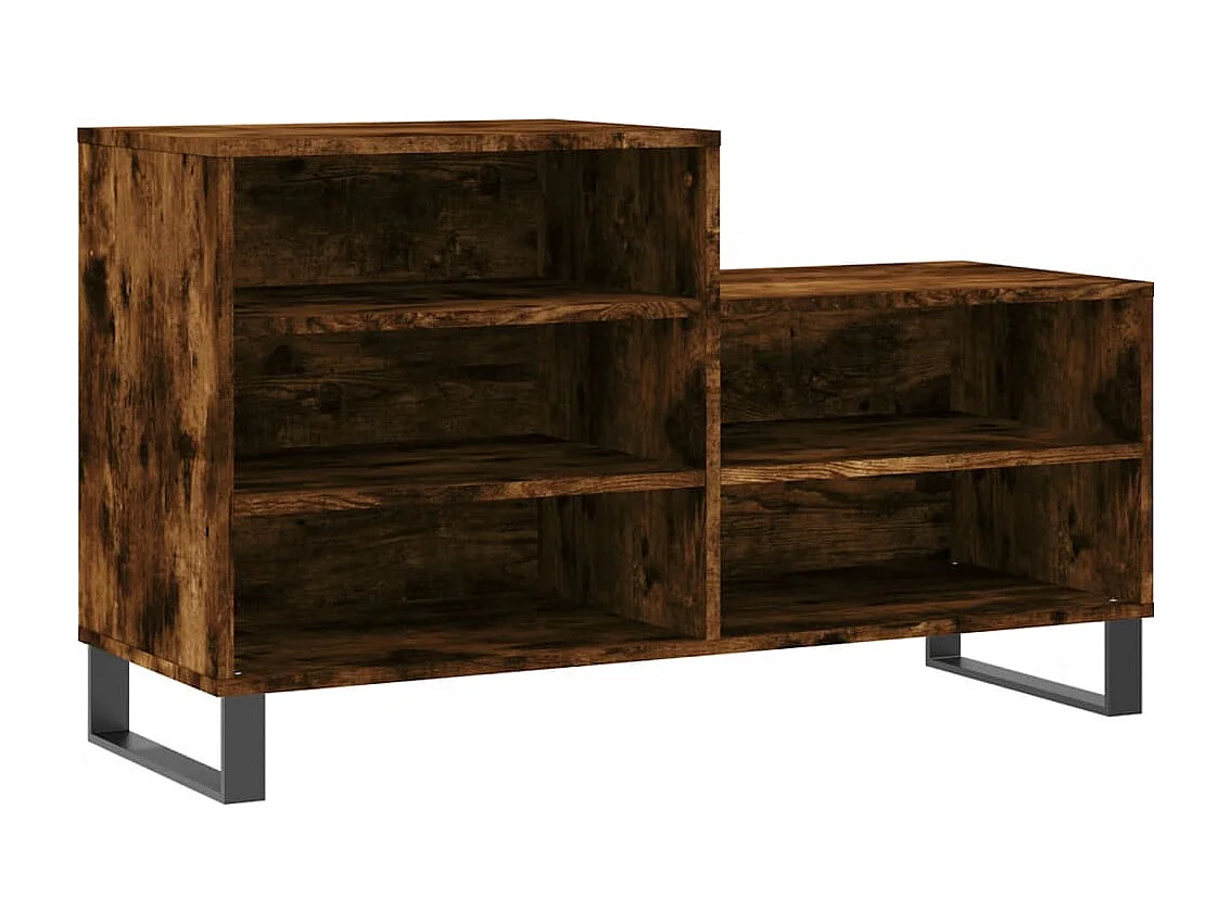 Armoire à chaussures Chêne fumé 102x36x60 Bois d'ingénierie