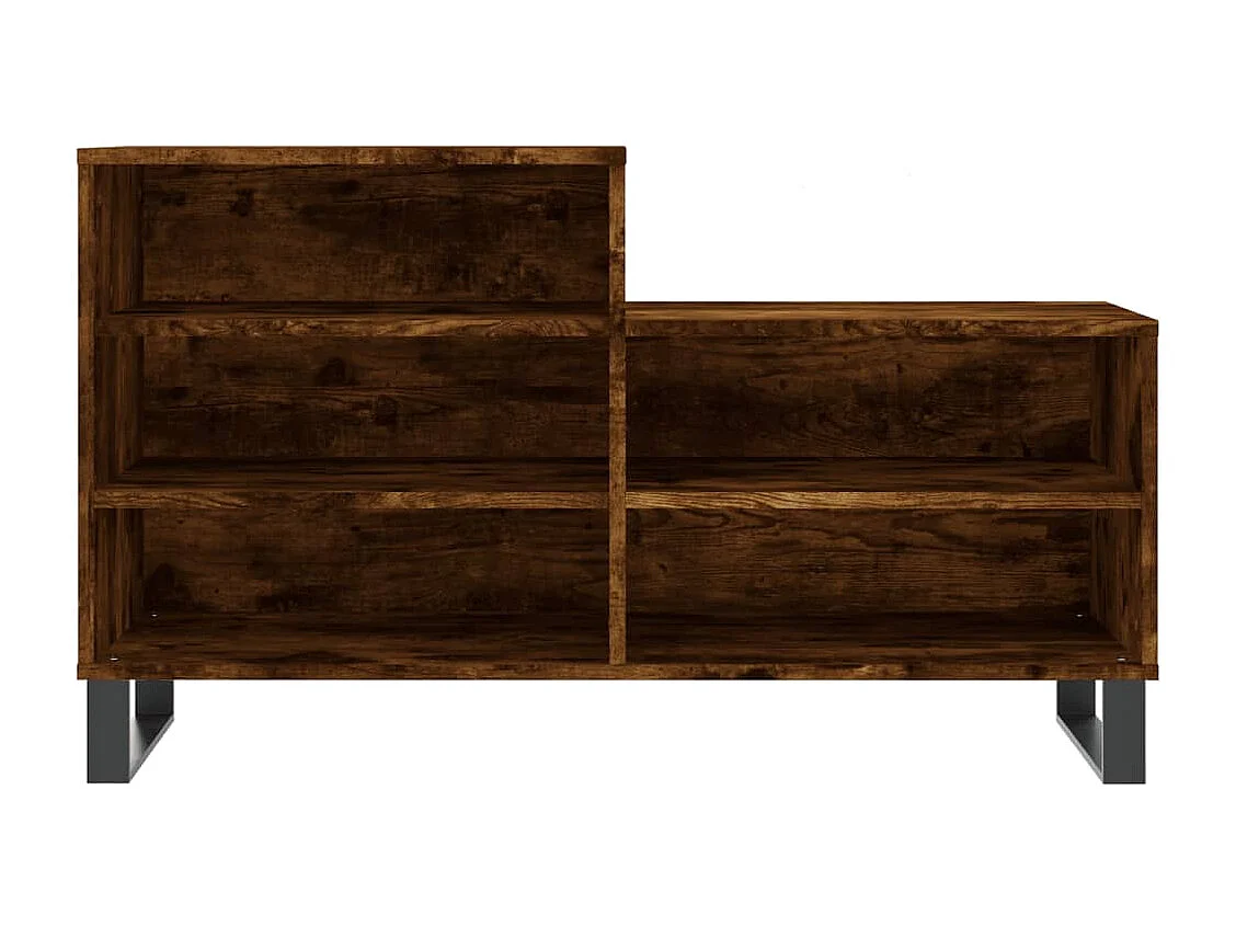 Armoire à chaussures Chêne fumé 102x36x60 Bois d'ingénierie