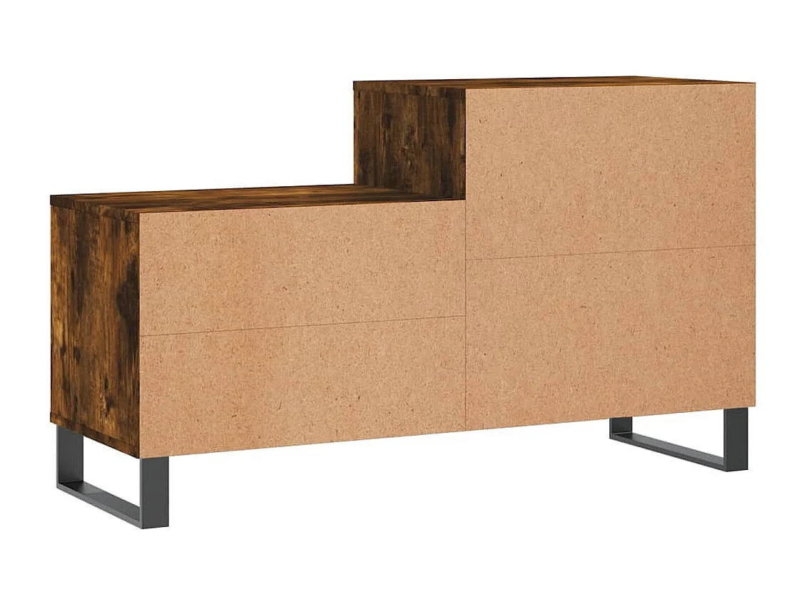 Armoire à chaussures Chêne fumé 102x36x60 Bois d'ingénierie