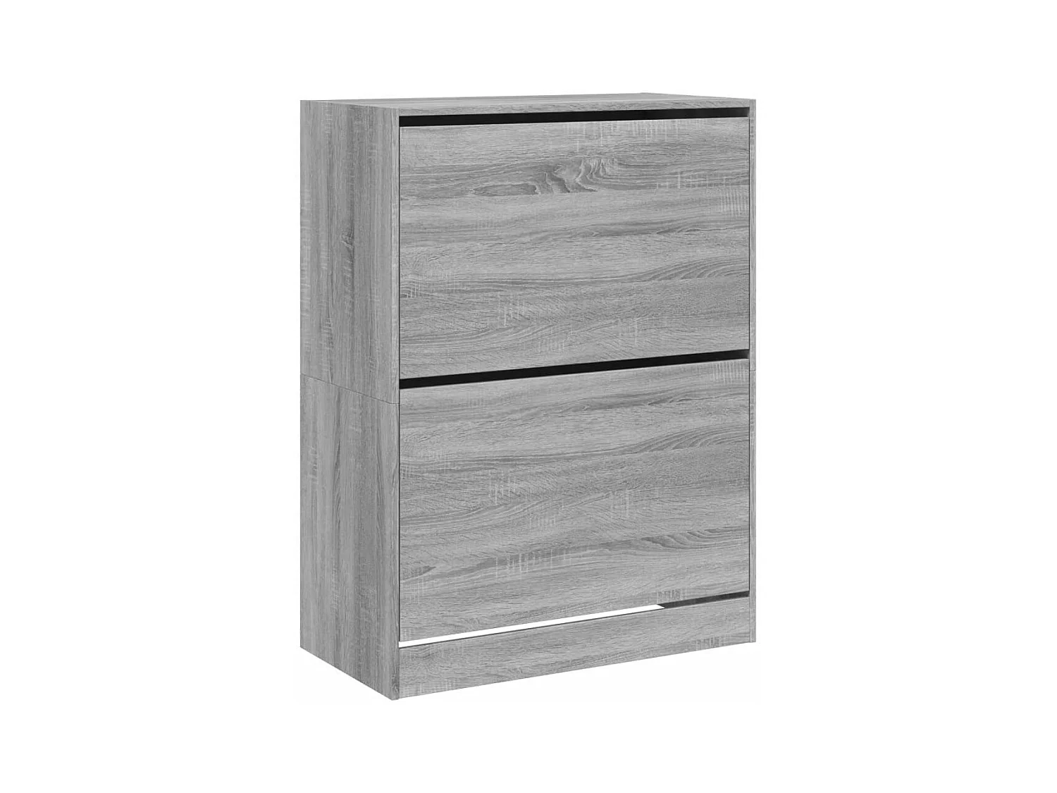Armoire à chaussures 2 tiroirs rabattables sonoma gris