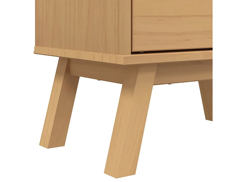 Armoire à chaussures OLDEN marron 55x35x120 bois pin massif