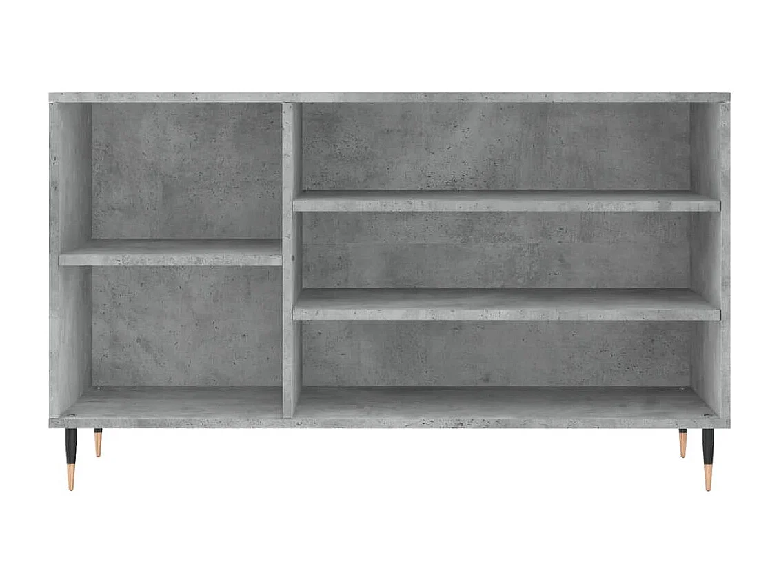 Armoire à chaussures Gris béton 102x36x60 Bois d'ingénierie