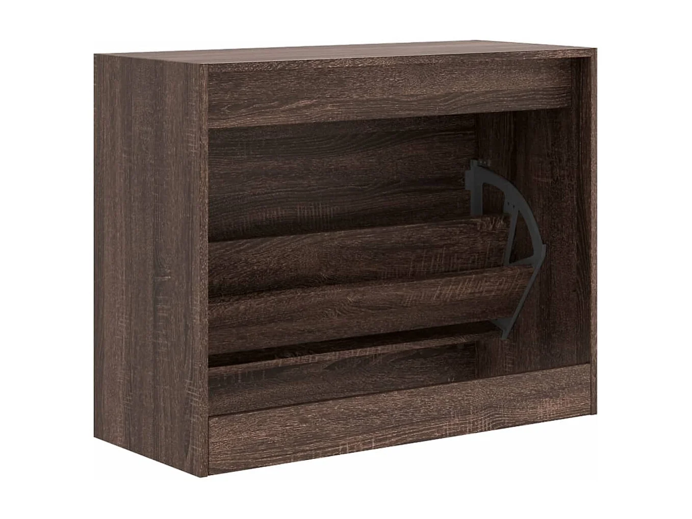 Armoire à chaussures chêne marron 80x34x63 bois ingénierie