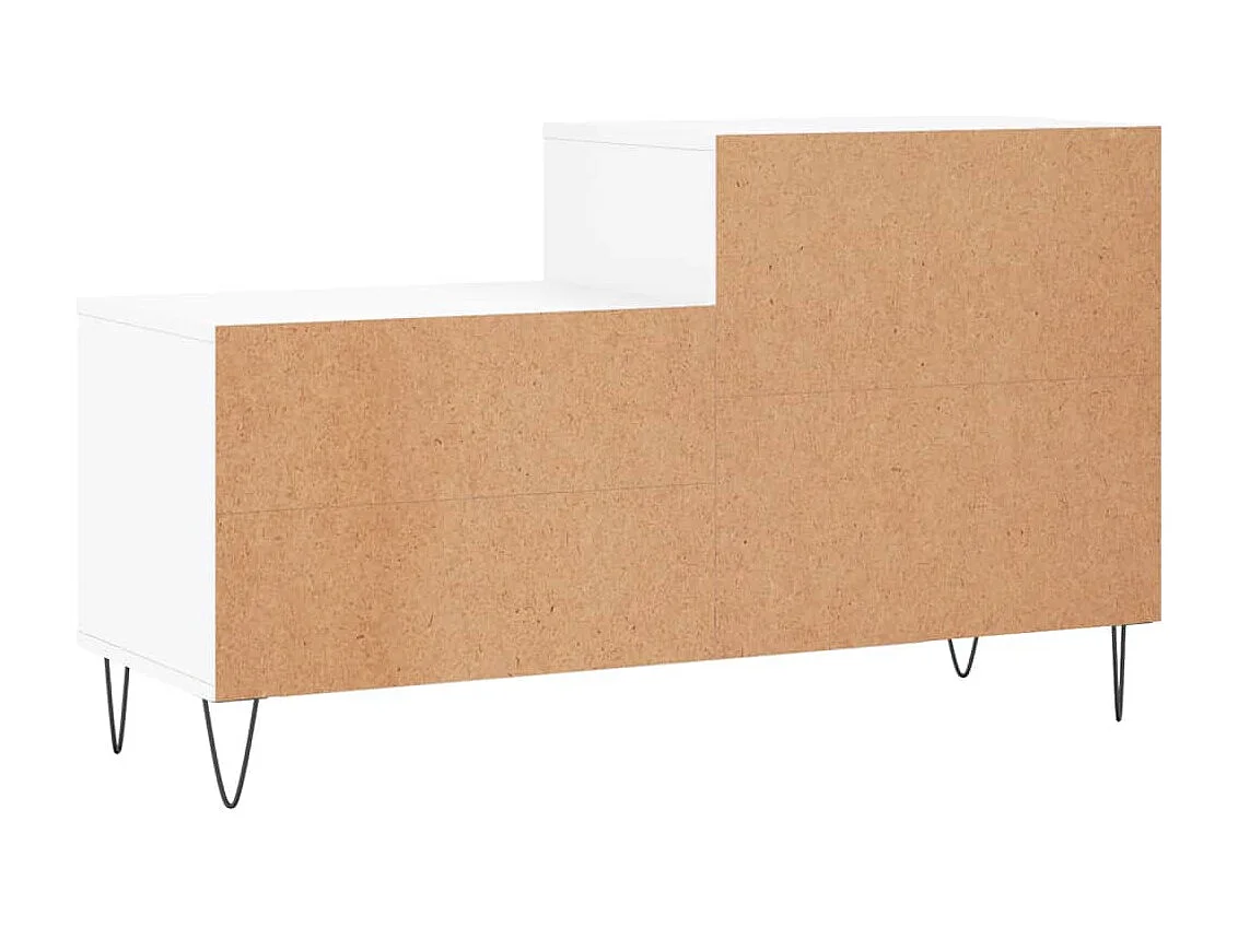 Armoire à chaussure Blanc brillant 102x36x60 Bois ingénierie