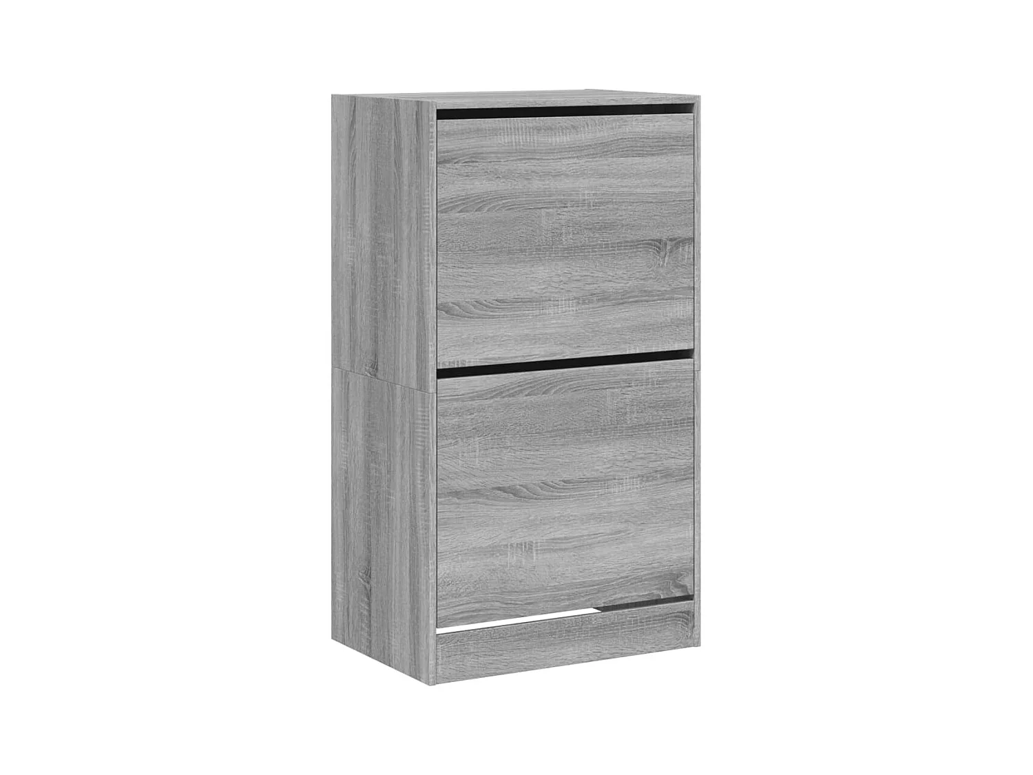 Armoire à chaussures 2 tiroirs rabattables sonoma gris