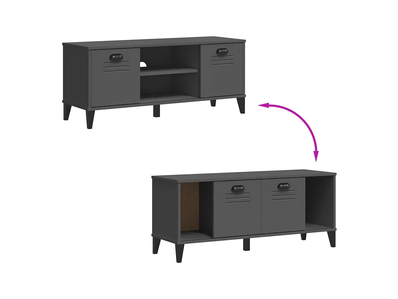 Banc à chaussures VIKEN 106x35x45 bois massif de pin