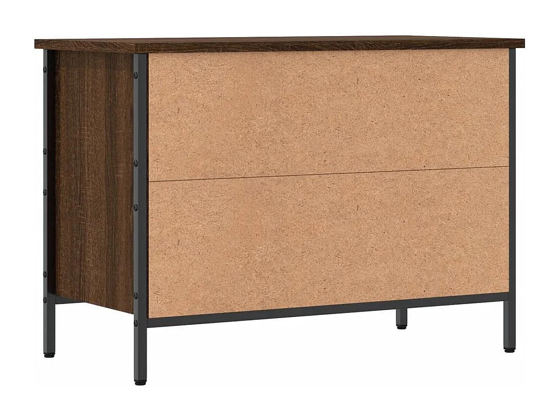 Armoire à chaussures chêne marron 69x35x50 bois d'ingénierie