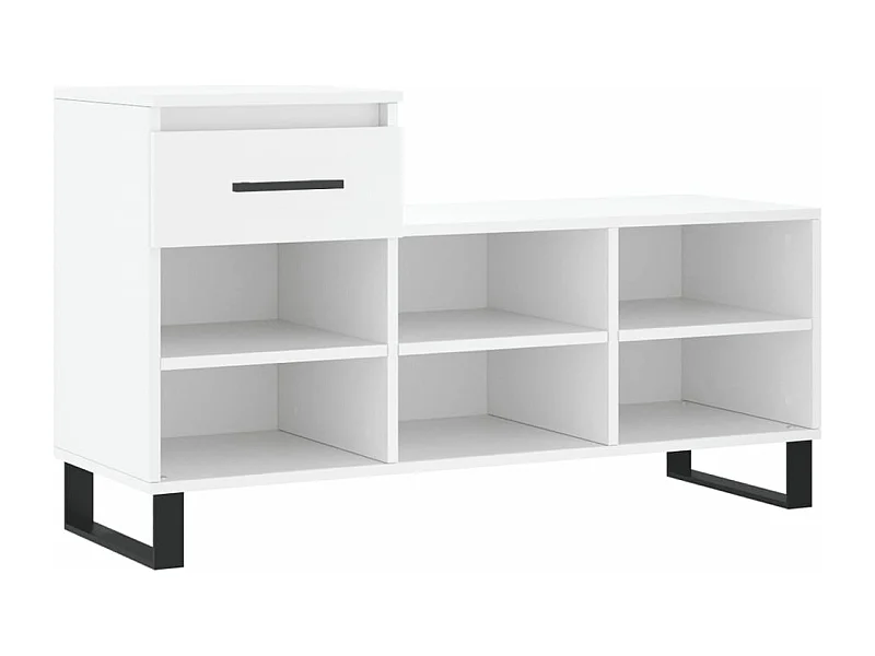 Armoire à chaussures Blanc 102x36x60 Bois d'ingénierie