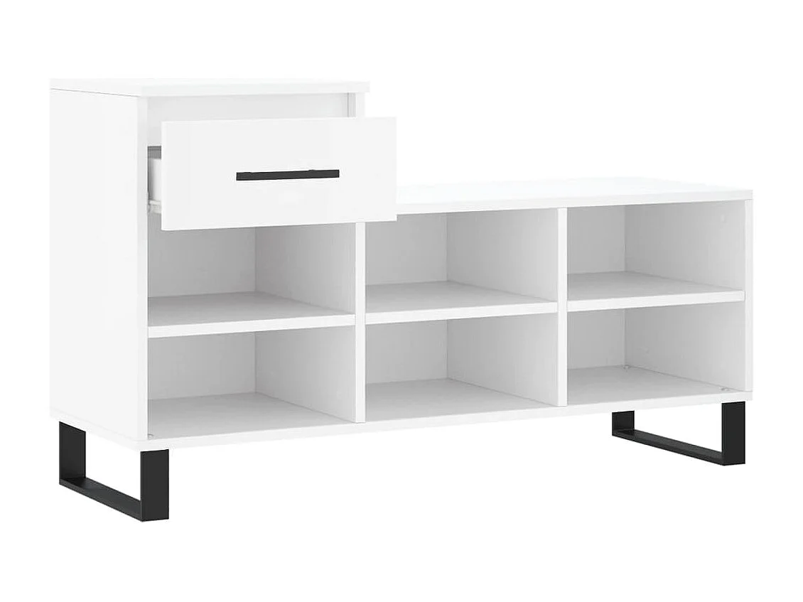 Armoire à chaussures Blanc 102x36x60 Bois d'ingénierie