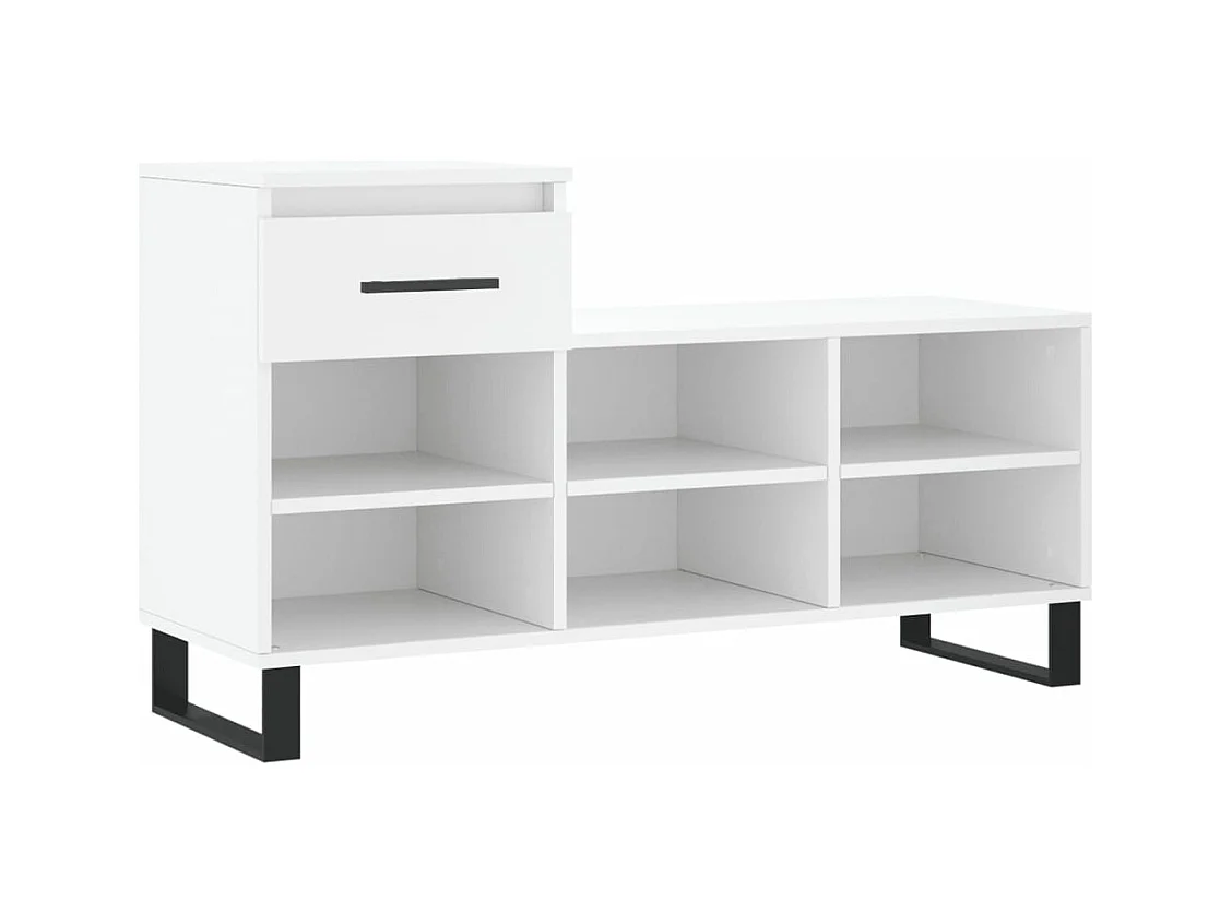 Armoire à chaussures Blanc 102x36x60 Bois d'ingénierie