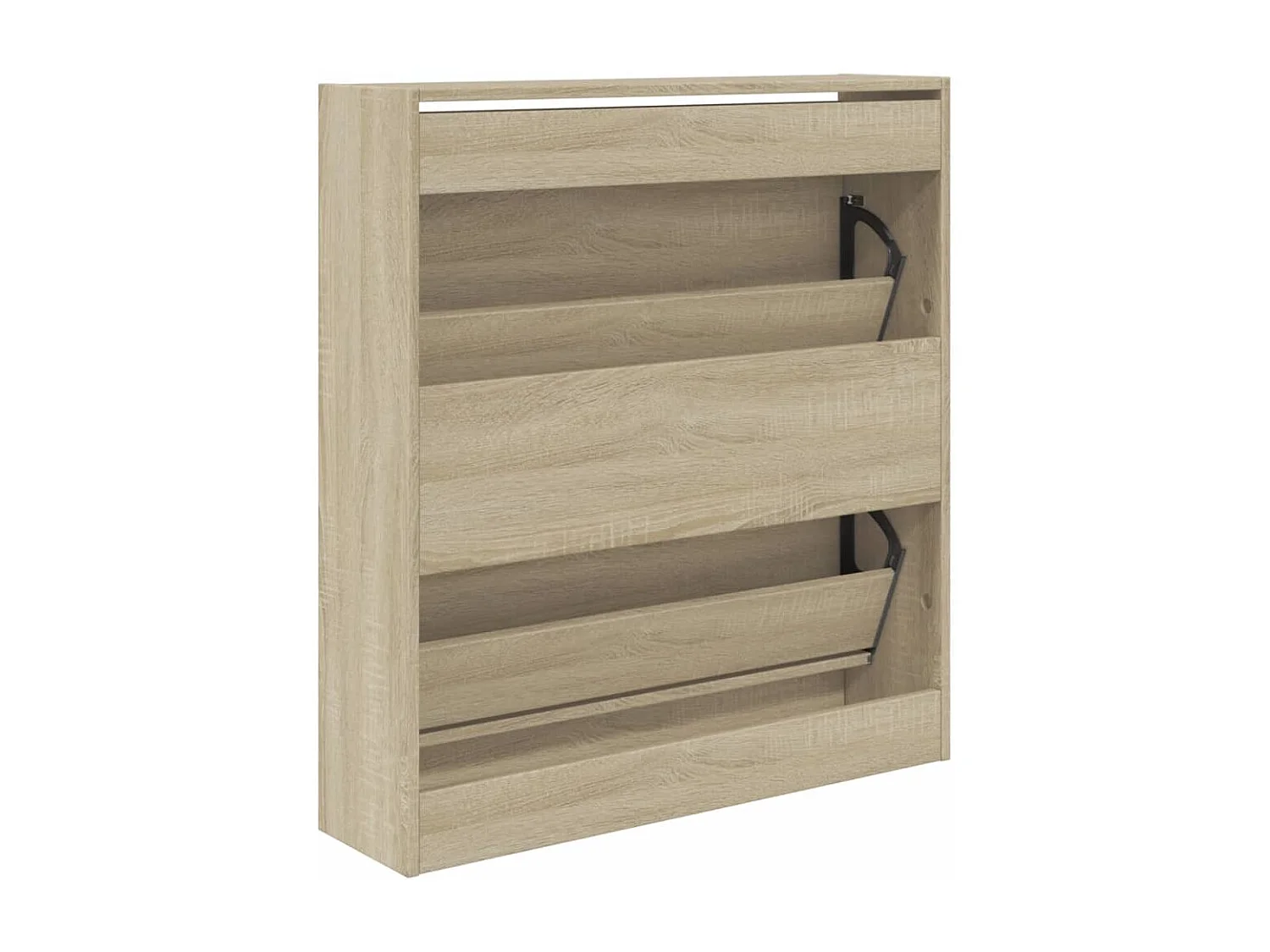 Armoire à chaussures chêne sonoma 80x21x87,5 bois ingénierie