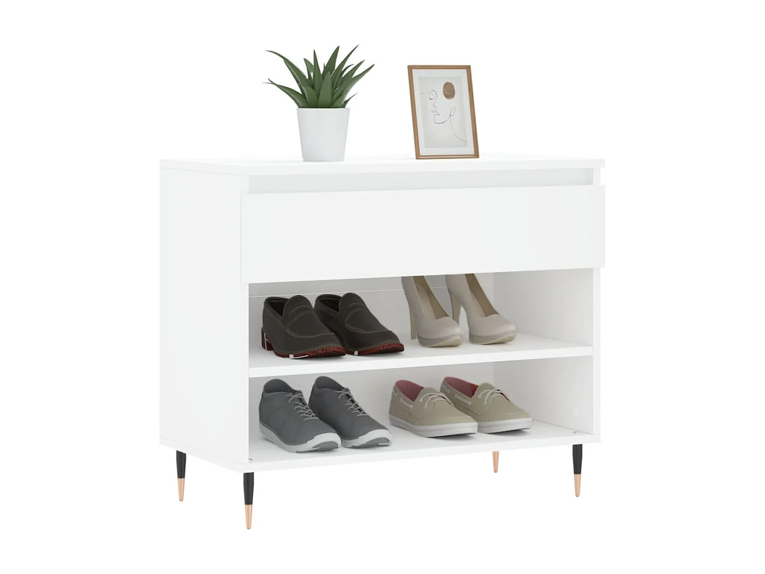 Armoire à chaussures Blanc 70x36x60 Bois d'ingénierie