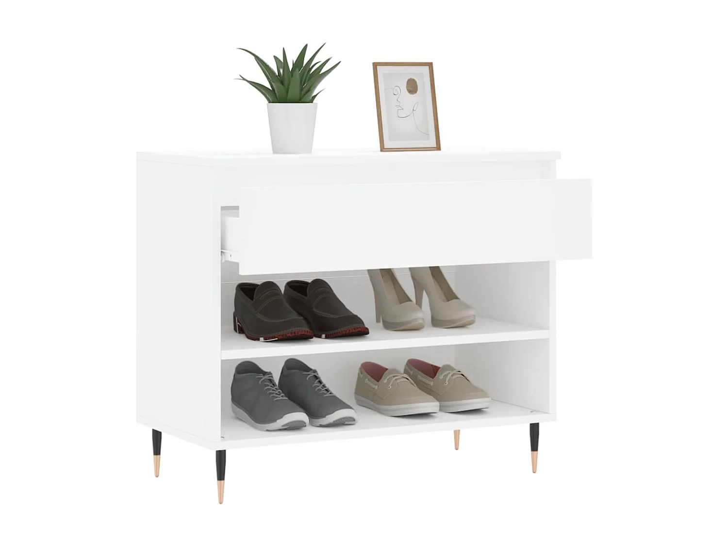 Armoire à chaussures Blanc 70x36x60 Bois d'ingénierie